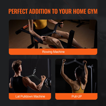 LAT Pulldown-tillbehör, V-stångstillbehör för rodd med kabelmaskin, triceps-pulldown-stång, gummibelagt handtag för ryggstyrketräning, bicepscurl, triceps-lats-pulldown-stång för hemmagym