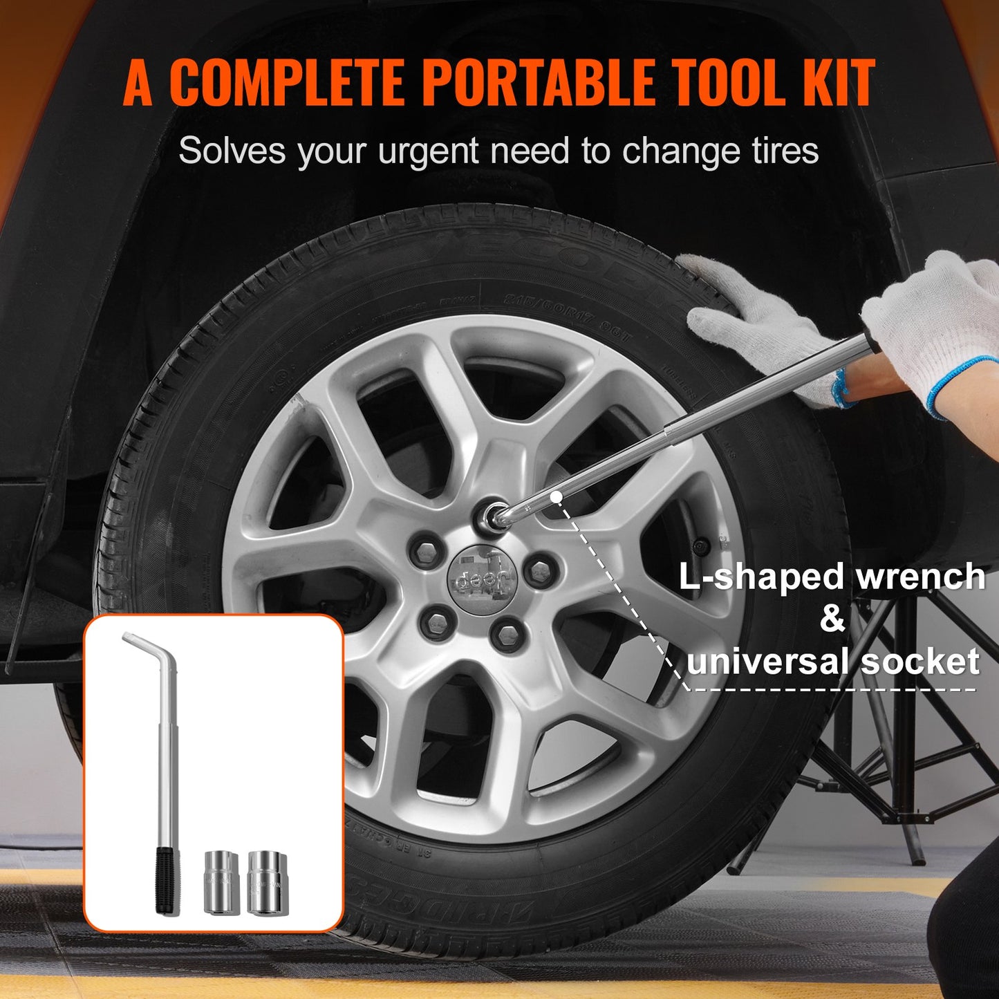 Saxdomkraft, 2,5 ton/2500 kg saxdomkraft för bil, lyfträckvidd 9,4 cm-43,4 cm saxdomkraft med spärrhandtag och L-nyckel, bärbar däckdomkraft för bilar, lastbilar, sedaner, minibussar