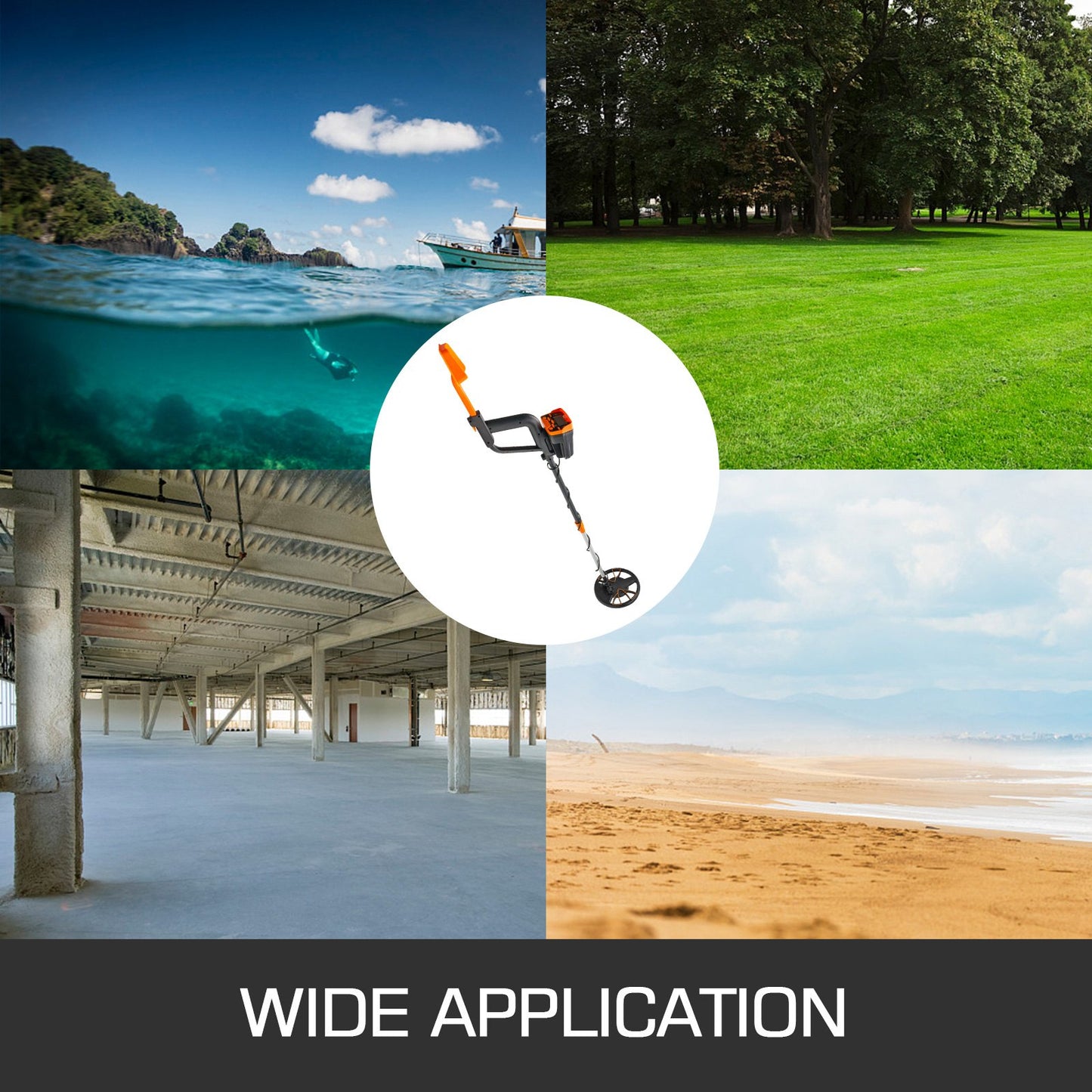 Yellow Metal Detector 3010 Waterproof Disc Metal detectors Underwater Underground High Accuracy LCD Display Metal Detector for Adults and Children Headphone Automatic Detector