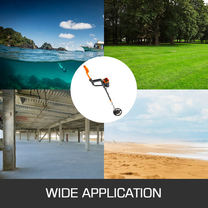 Yellow Metal Detector 3010 Waterproof Disc Metal detectors Underwater Underground High Accuracy LCD Display Metal Detector for Adults and Children Headphone Automatic Detector