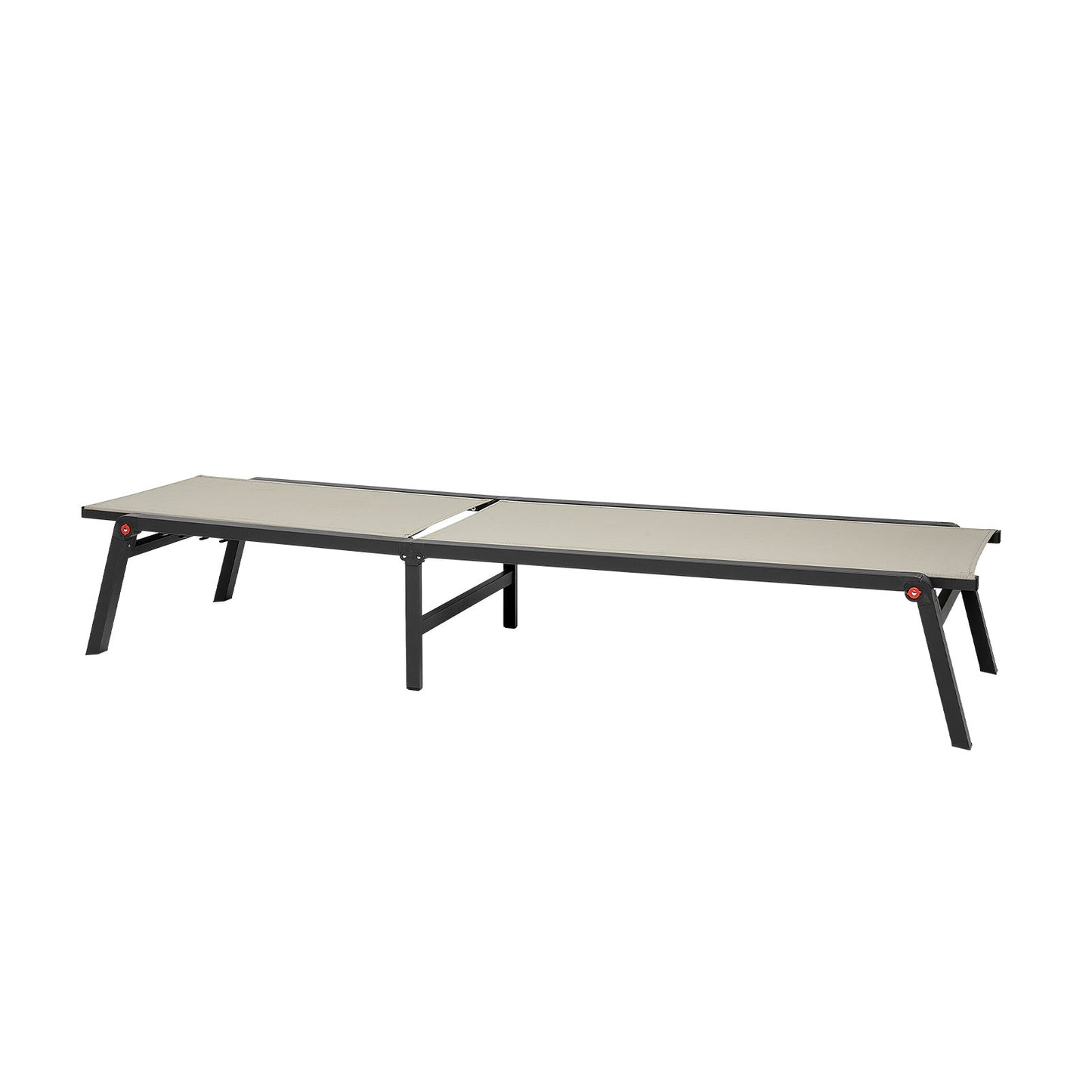 Schäslongstolar för utomhusbruk, set om 2, 181 kg viktkapacitet, hopfällbar solstol, 5 justerbara lägen, enkel montering, poolfåtöljer i aluminium, för strandgård/uteplats