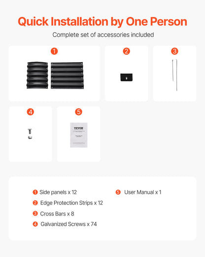 Metal Raised Garden Bed, 6.53 x 1.96 x 1.4 ft Outdoor Galvanized Planter Box, Open Bottom, Large Oval Planter Raised Bed for Gardening Vegetables, Flowers, Herbs, and Succulent Plants, Dark Gray