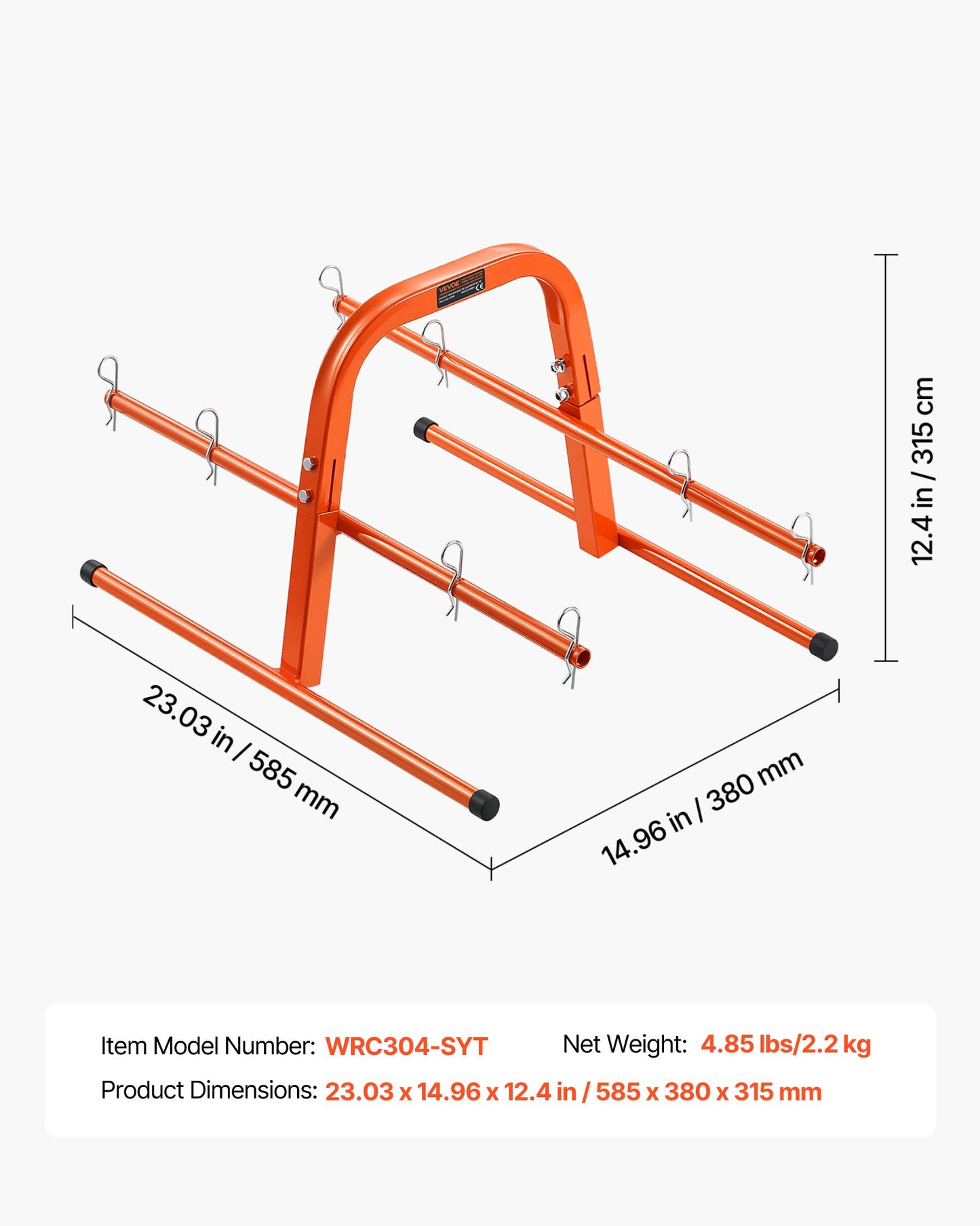 Trådrullställ, 45 kg / 100 lbs kapacitet, smart handhållen caddie, kraftig ståltrådshållare för upp till 8 spolar, MAX 240 mm / 9,45 tum diameter, enkel lyftdesign för elektrisk industriell och detaljhandelsbruk
