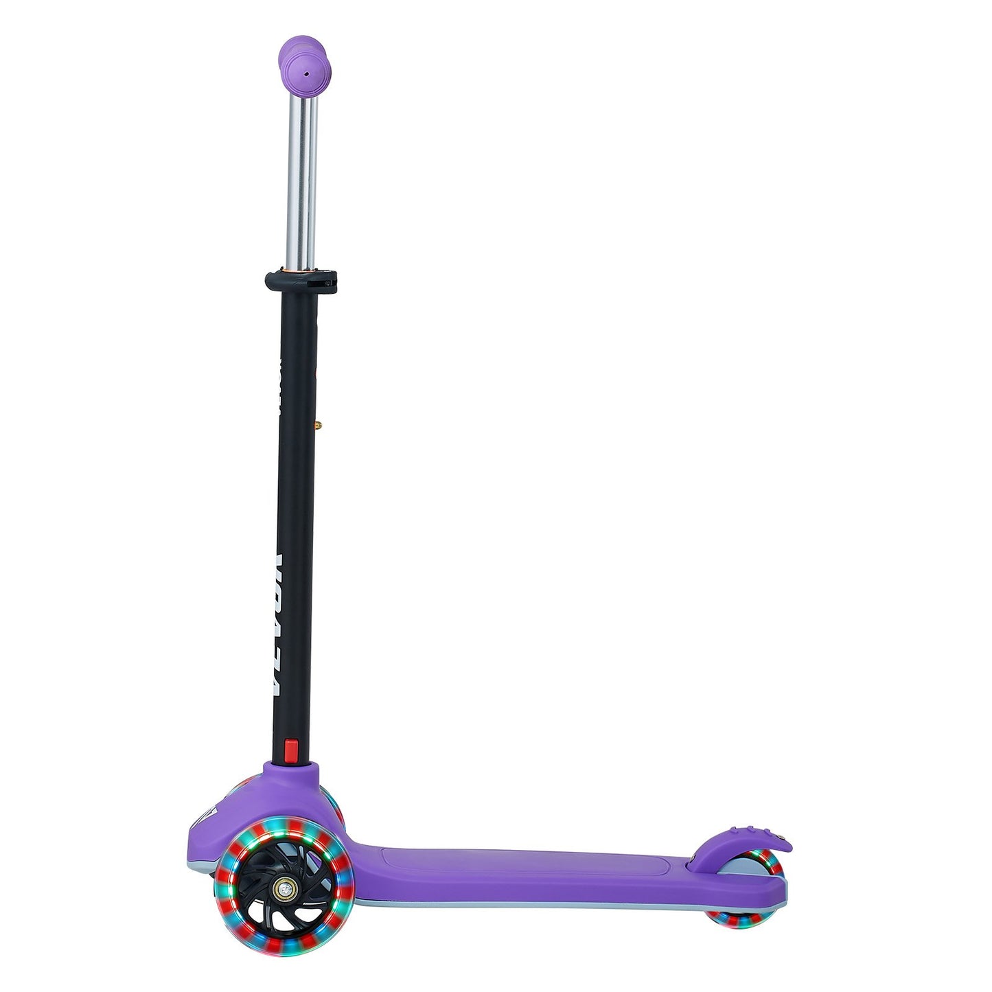 Kick Scooter for Kids Ages 3+, 3-Wheel Toddler Scooter with Light-Up Wheels, Adjustable Height Handlebar, Wide Anti-Slip Deck, Lightweight Aluminum Frame for Boys & Girls up to 74.8 kg, Purple