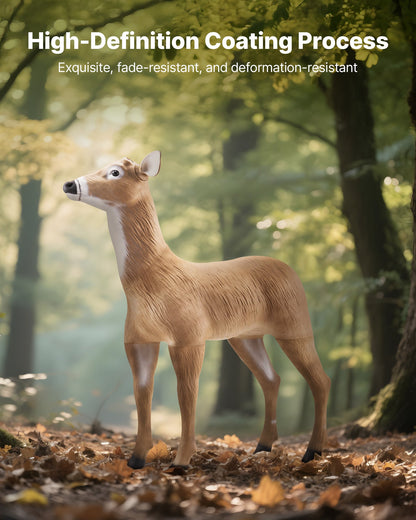 Hjortlockbete, utomhushjortlockbete för jakt, realistiskt hållbart HDPE-jaktlockbete, vikbara ben för enkel transport och användning, för trädgårdsdekoration, 1-pack