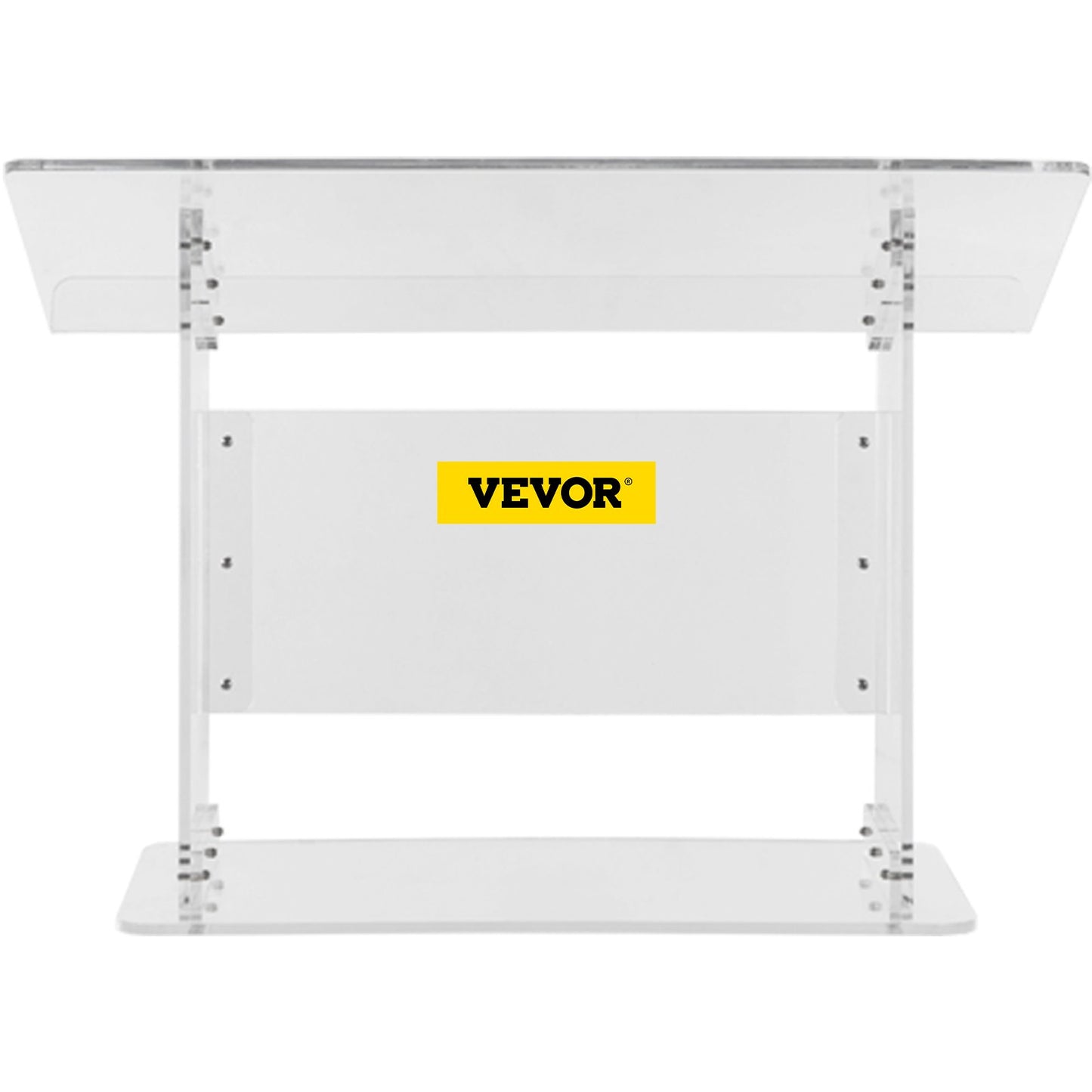 Tabletop Acrylic Podium 19.5" Tall Plexiglass Podium 27"x13.7" Table Acrylic Pulpits for Churches Slanted Surface with Lip for Book Holder Clear Lectern for Lecture Recital Speech & Presentation
