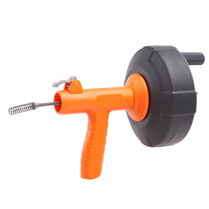 Drain Auger 762 cm, Plumbing Snake Auto Feed, Plumbers Snake with Drill Attachment, Pipe Snake Drain Clog Remover for Kitchen Bathroom Shower Sink with Protective Hose and Gloves