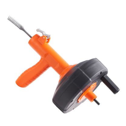 Drain Auger 762 cm, Plumbing Snake Auto Feed, Plumbers Snake with Drill Attachment, Pipe Snake Drain Clog Remover for Kitchen Bathroom Shower Sink with Protective Hose and Gloves