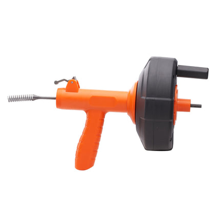 Drain Auger 762 cm, Plumbing Snake Auto Feed, Plumbers Snake with Drill Attachment, Pipe Snake Drain Clog Remover for Kitchen Bathroom Shower Sink with Protective Hose and Gloves