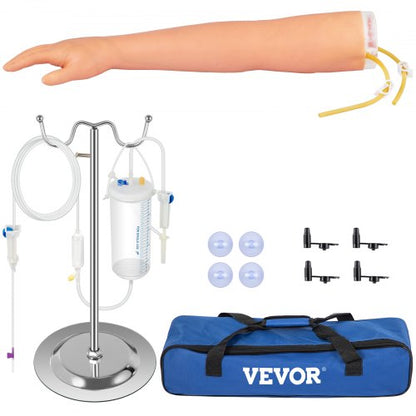 Phlebotomy Practice Kit, IV Venipuncture Intravenous Training, High Simulation IV Practice Arm Kit with Carrying Bag, Practice and Perfect IV Skills, for Students Nurses and Professionals