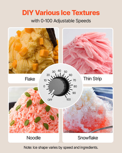 Snowflake Ice Machine, 80KG/24H Snowflake Ice Maker, Ice-Shaver Machine with Stainless Steel Blade, Electric Snow Cone Maker with 1.8L Tank, 90S Fast Pre-Cooling, for Home & Small Gatherings