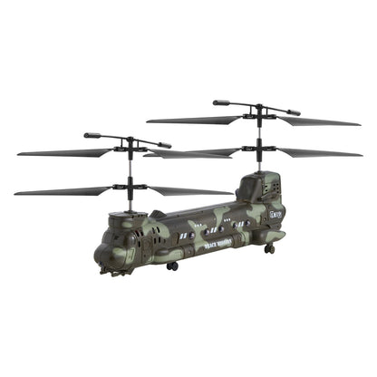 RC-helikopter, 2,4 GHz militär fjärrstyrd helikopter, 3,5-kanaligt RC-flygplan för barn, 20 minuters flygtid, start/landning med en knapp och LED-lampor, flygande flygplansleksaker för barn från 8 år