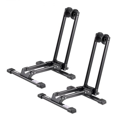 Bike Racks 2 Pack, Fits 508 to 736.6 mm Mountain & Road Bikes, Alloy Steel Rust-Resistant Bike Floor Stand Rack, Foldable Bicycle Stand for Entryway, Garage, Home Bikes Parking & Storage, Black