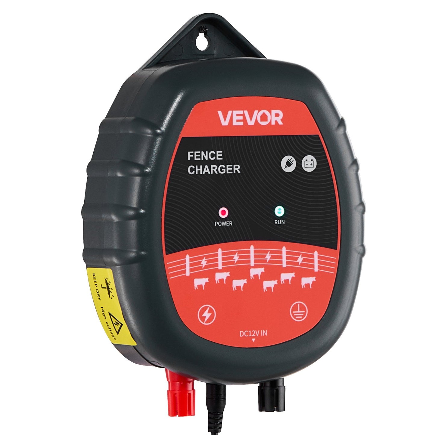 Electric Fence Charger, 10kV 1J, AC DC Electric Fence Energizer with LED Indicator, 3km Range, Powerful Plug-in Fences Charger, Prevents Wild Animals Intrusion for Livestock Poultry