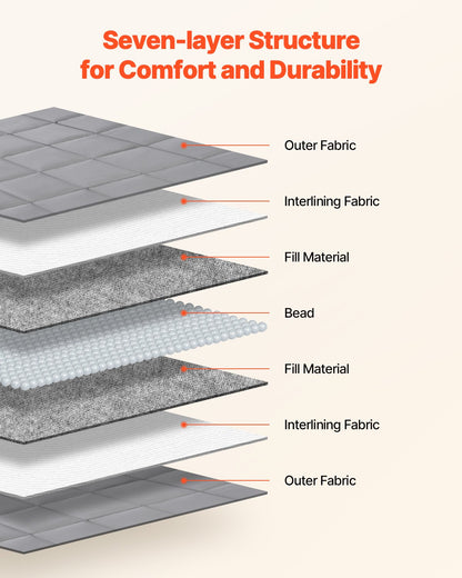 Tyngdtäcke, 11,5 kg, 227 x 283 cm, king size, svalkande, andningsbar, tungt täcke med glaspärlor, användning året runt, lämplig för vuxna på 112-145 kg, lindring av ångest och stress, förbättrad sömn, grå
