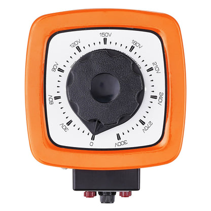 500VA automatisk variabel spänningstransformator, 1,7 Amp, 230V ingång 0-300V utgång AC spänningsregulator strömförsörjning, med 4 extra säkringar termisk kontrollbrytare för hemmakontor, CE-certifierad