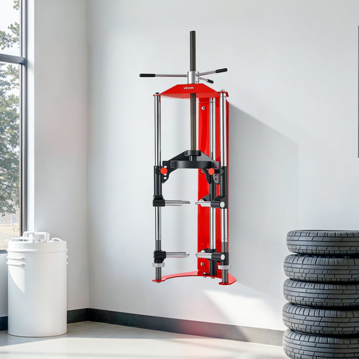 Strut Spring Compressor, 4-level Adjustment, Strut Compressor with Versatile Mounting Options & Multi-Purpose Hooks for Compressing Coil Springs up to 3,000 lbs, Fit for SUVs, Trucks, Pickups