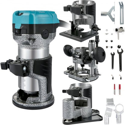 Router Tool, 710W Wood Router, Router for Woodworking with 3 Router Collets, Wood Router Tool with Fixed & Plunge & Tilt & Offset Base, Woodworking Router with Aluminum Shell & Variable Rotating