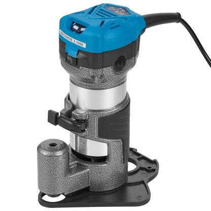 Wood Trimmer Wood Router Tool Kit Electric Hand Trimmer Wood Laminator Router Tool 710W Max Torque 30,000RPM Variable Speed Compact Router Kit with 4 Bases