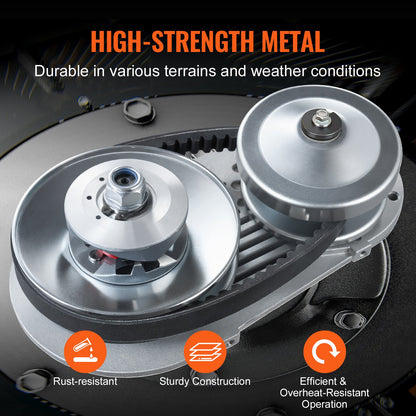 Drivkoppling, 2-8 hk motor, 2000 varv/min höghållfast drivkoppling med asymmetriskt designade hjul och robust gummirem, robust och hållbar koppling med kompletta tillbehör, passar olika motorer.