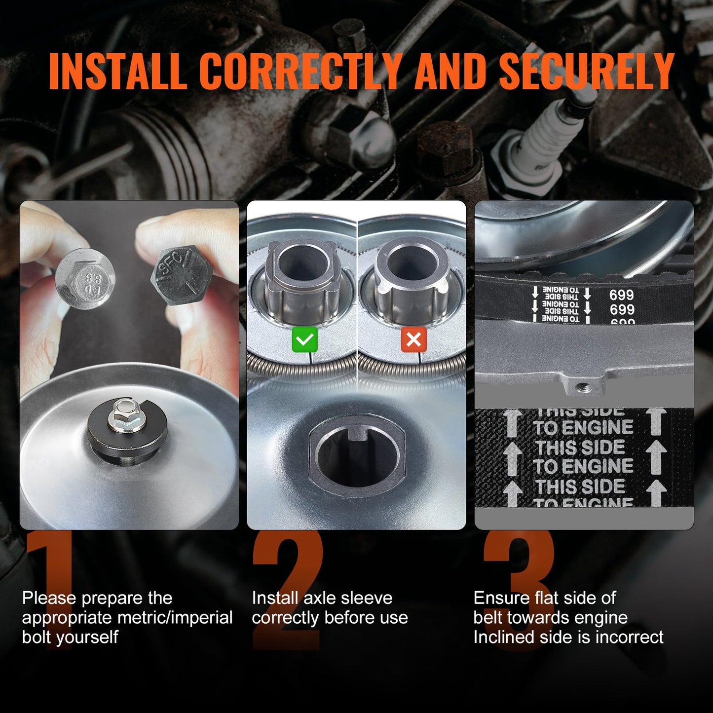Drivkoppling, 2-8 hk motor, 2000 varv/min höghållfast drivkoppling med asymmetriskt designade hjul och robust gummirem, robust och hållbar koppling med kompletta tillbehör, passar olika motorer.