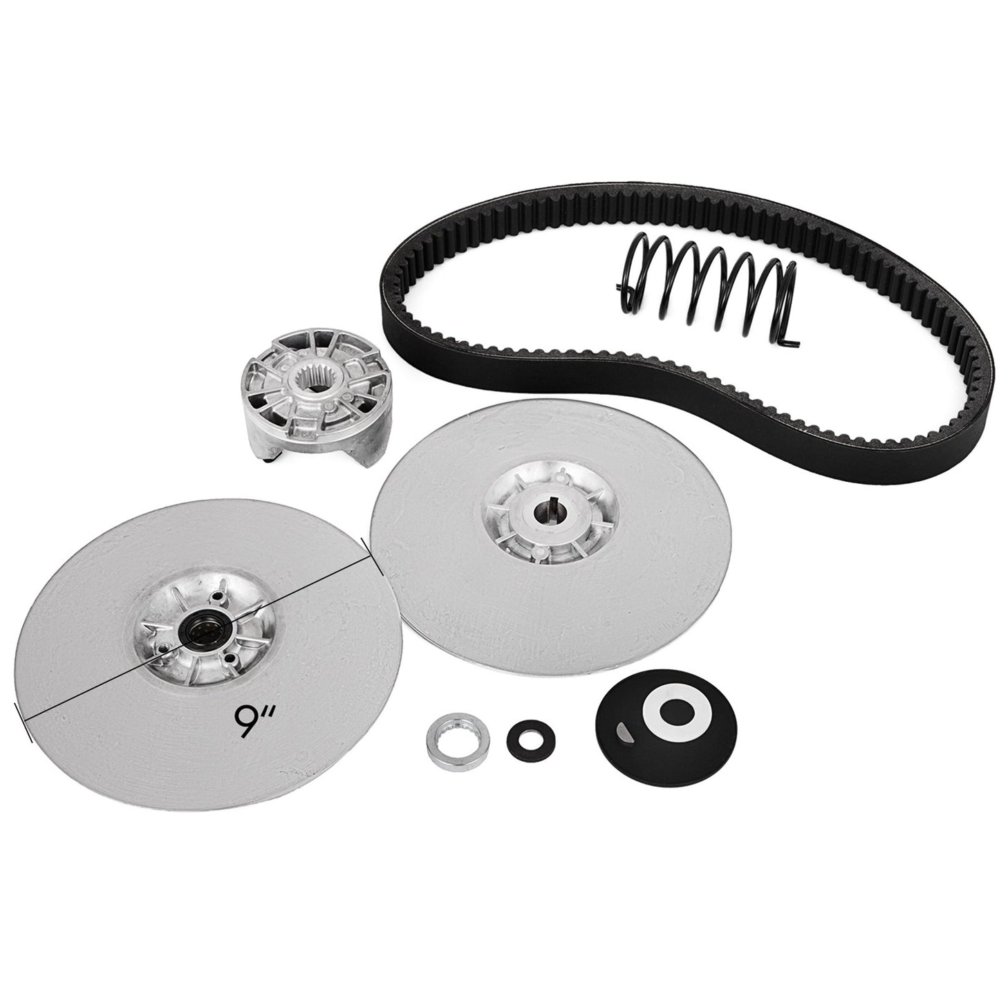 Rear Driven Clutch Kit for Yamaha Gas Golf Cart G2-G22 1985+ Secondary Clutch Driven Kit with Belt JN6-G6201-03 JN6-G6201-04, Silver