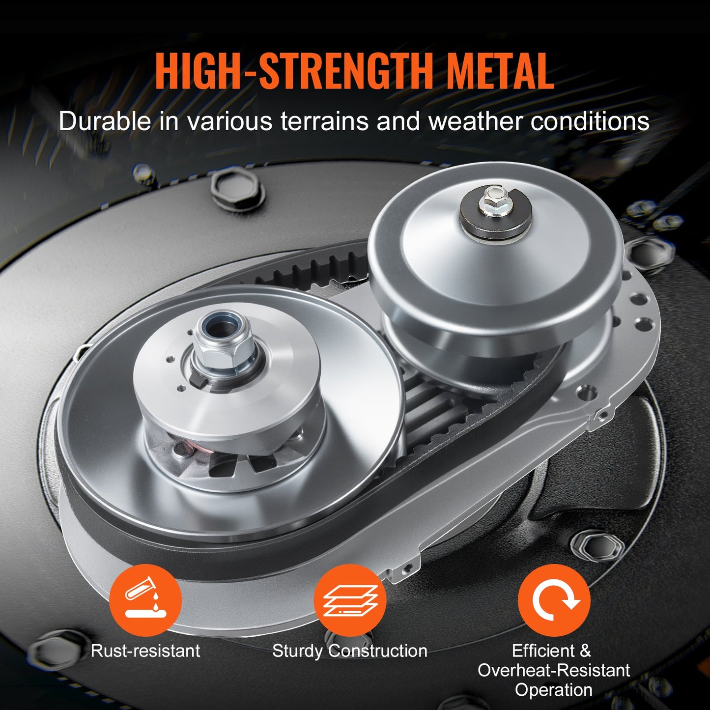 Drivkoppling, 2-8 hk motor, 2000 varv/min höghållfast drivkoppling med asymmetriskt designade hjul och robust gummirem, robust och hållbar koppling med kompletta tillbehör, passar olika motorer.