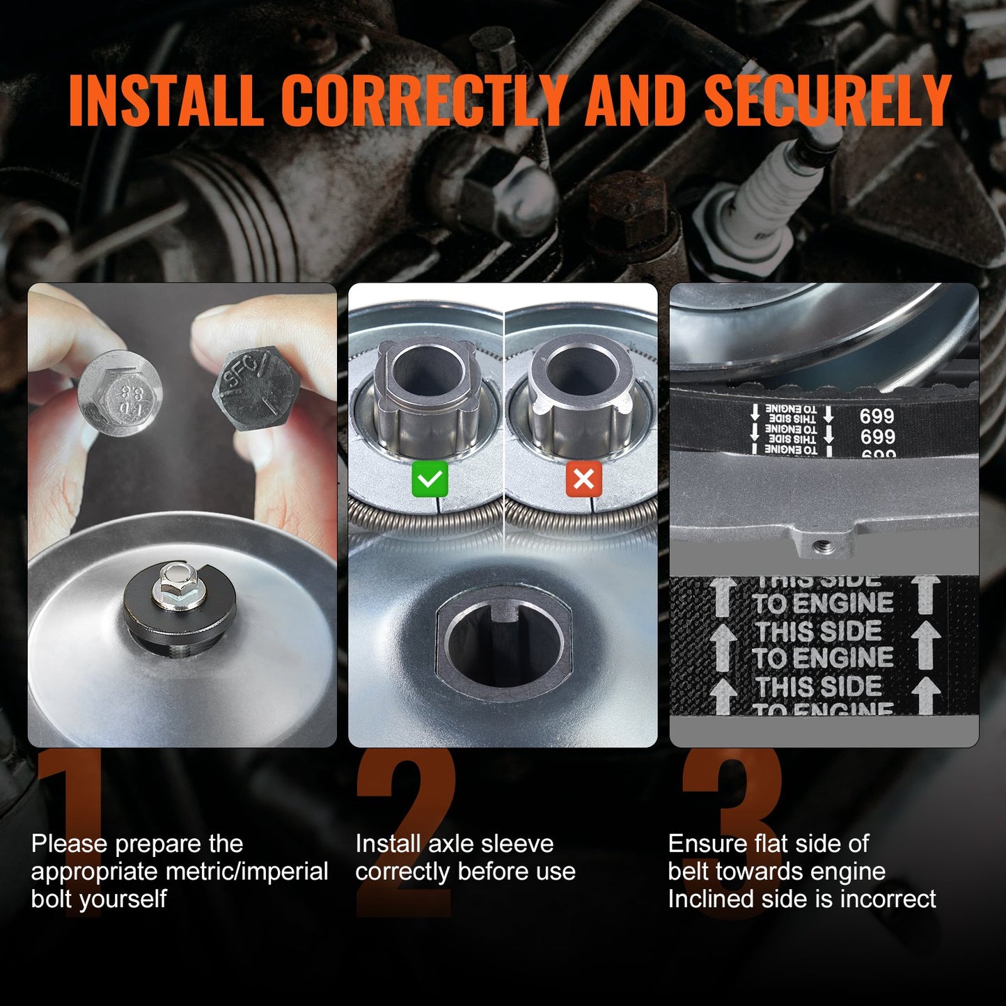Drivkoppling, 2-8 hk motor, 2000 varv/min höghållfast drivkoppling med asymmetriskt designade hjul och robust gummirem, robust och hållbar koppling med kompletta tillbehör, passar olika motorer.