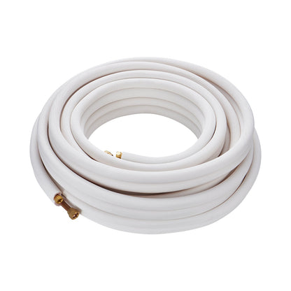 15240 mm mini-splitledningssats, kopparrör med 9,5 och 15,9 mm ytterdiameter och treskiktsisolering, för mini-split luftkonditionering, köldmedium eller värmepumpar och HVAC med lindningslister.