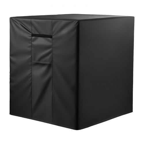 Luftkonditioneringsskydd, 960 x 960 x 1010 mm AC-skydd för luftkonditioneringsenhet, tre lager, vattentätt polyestertyg, nätventilation, universalskydd för utomhus-/utomhus-AC-enhet, svart