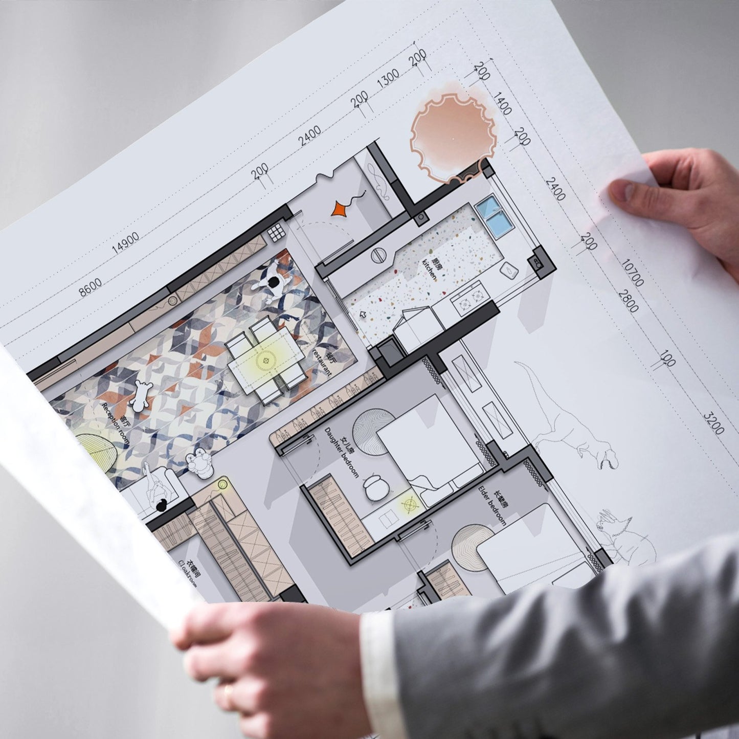 Wide Format Paper, 609.6 mm x 45.7 m Plotter Roll, 2 Rolls CAD Bond Rolls with 50.8 mm Core, 80 GSM Plotter Roll Rolls, for CAD Drawings, Engineering Plans, GIS Maps, and Architectural Designs