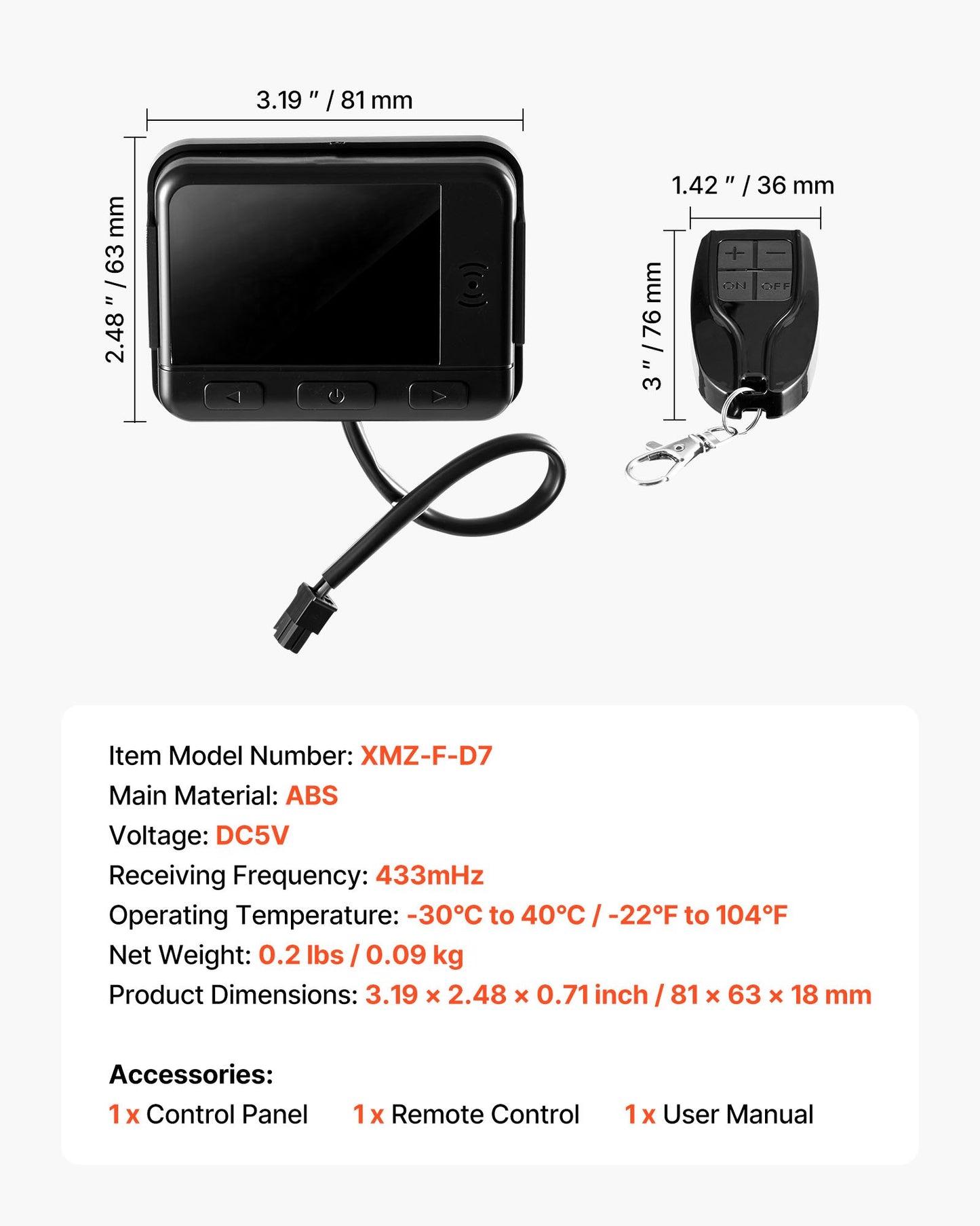 Dieselluftvärmareregulator, DC5V universal dieselluftvärmareregulator termostatbrytare, parkeringsvärmareregulatorer med LCD-skärm och fjärrkontroll, passar för 2KW/5KW/8KW dieselvärmare