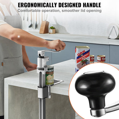 Manual Can Opener, Commercial Table Opener for Large Cans, Heavy Duty Can Opener with Base, Adjustable Height Industrial Jar Opener For Cans Up to 15.7" Tall, for Restaurant Hotel Home Bar