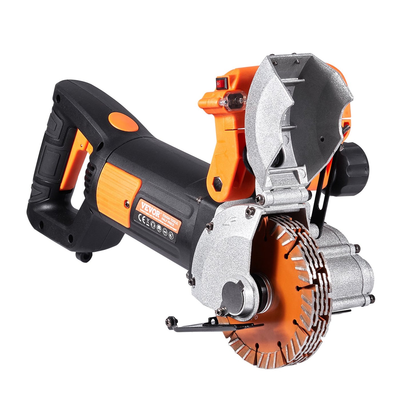 Electric Wall Chaser, Wall Groove Cutting Machine 133mm, Groove Cutting Machine Depth 42mm, Wall Slotting Machine 2500W, Wall Cutting Cutter Machine with Water Pump