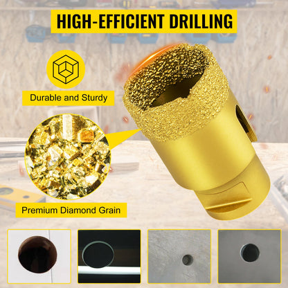Diamond Holesaw Set 6 PCS Diamond Drill Bits Set with 20mm-68mm Diamond Drill Bits for Ceramic Tile Marble