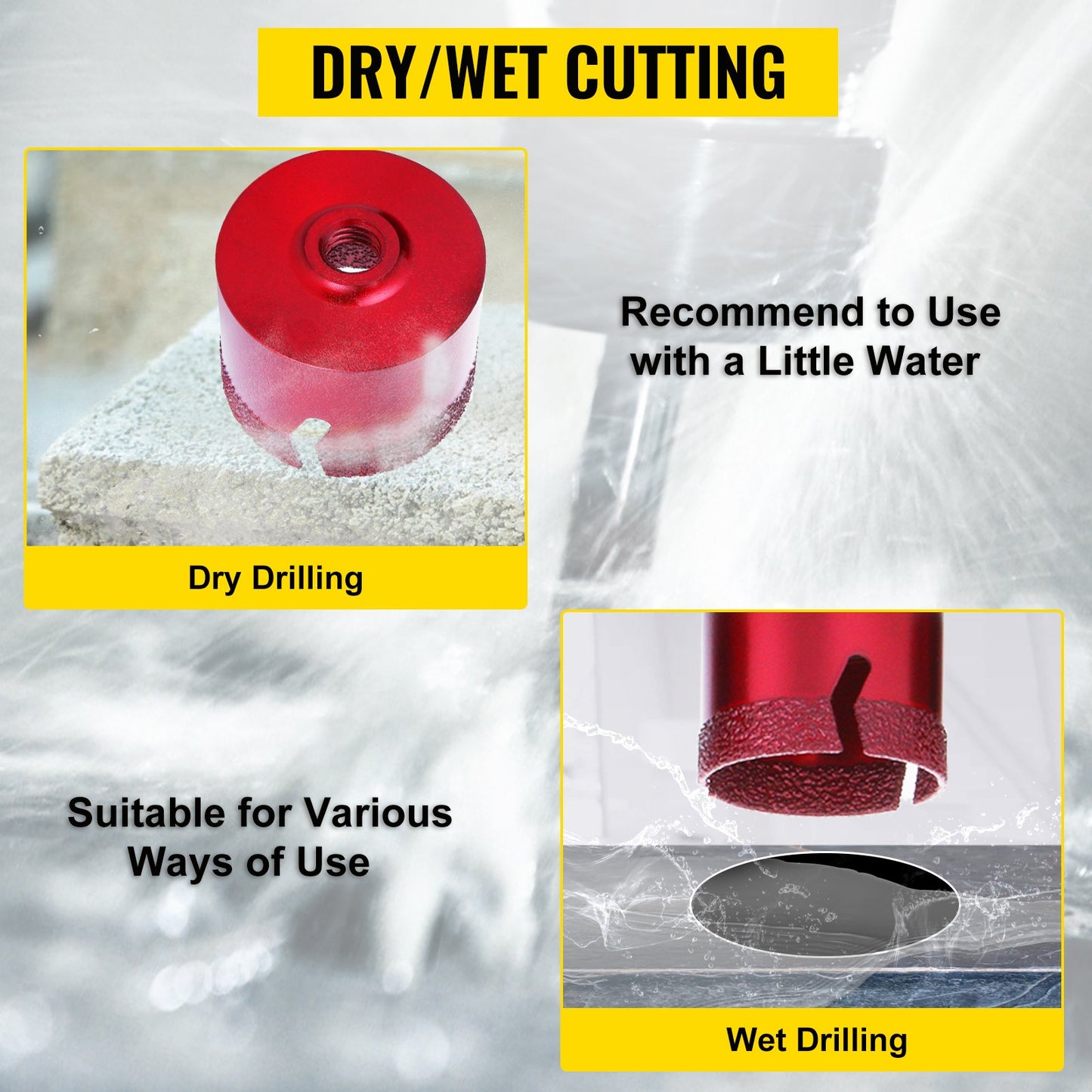 Diamond Drill Bit 20-68MM Hole Saw Core Drill Bits Cutter Tools Set for Tile/Ceramic/Marble/Porcelain Cutting