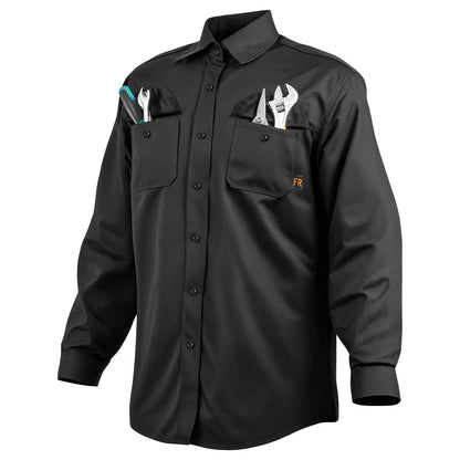 Flame-Resistant Welding Jacket - XL Size, 7oz. FR Cotton Welding Jacket, Machine Washable Heat-Resistant Safety Jacket with Collar, Adjustable Cuffs & Pockets, Meet ATPV 9.2 Cal/cm² Arc Rating