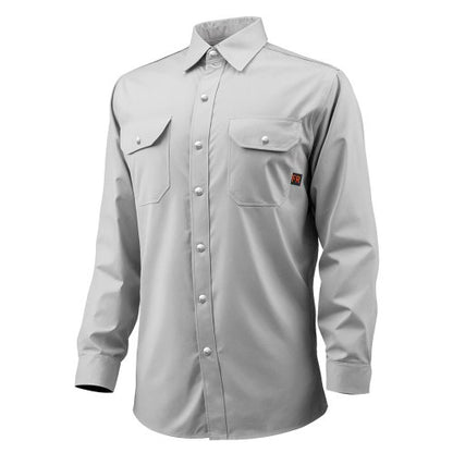 FR Welding Jacket - L Size, 7oz. Flame-Resistant Cotton Welding Jacket, Machine Washable Heat-Resistant Safety Jacket with Metal Snap Buttons & Adjustable Cuff, Meet ATPV 9.2 Cal/cm² Arc Rating