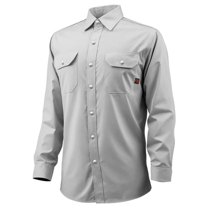 FR Welding Jacket - L Size, 7oz. Flame-Resistant Cotton Welding Jacket, Machine Washable Heat-Resistant Safety Jacket with Metal Snap Buttons & Adjustable Cuff, Meet ATPV 9.2 Cal/cm² Arc Rating