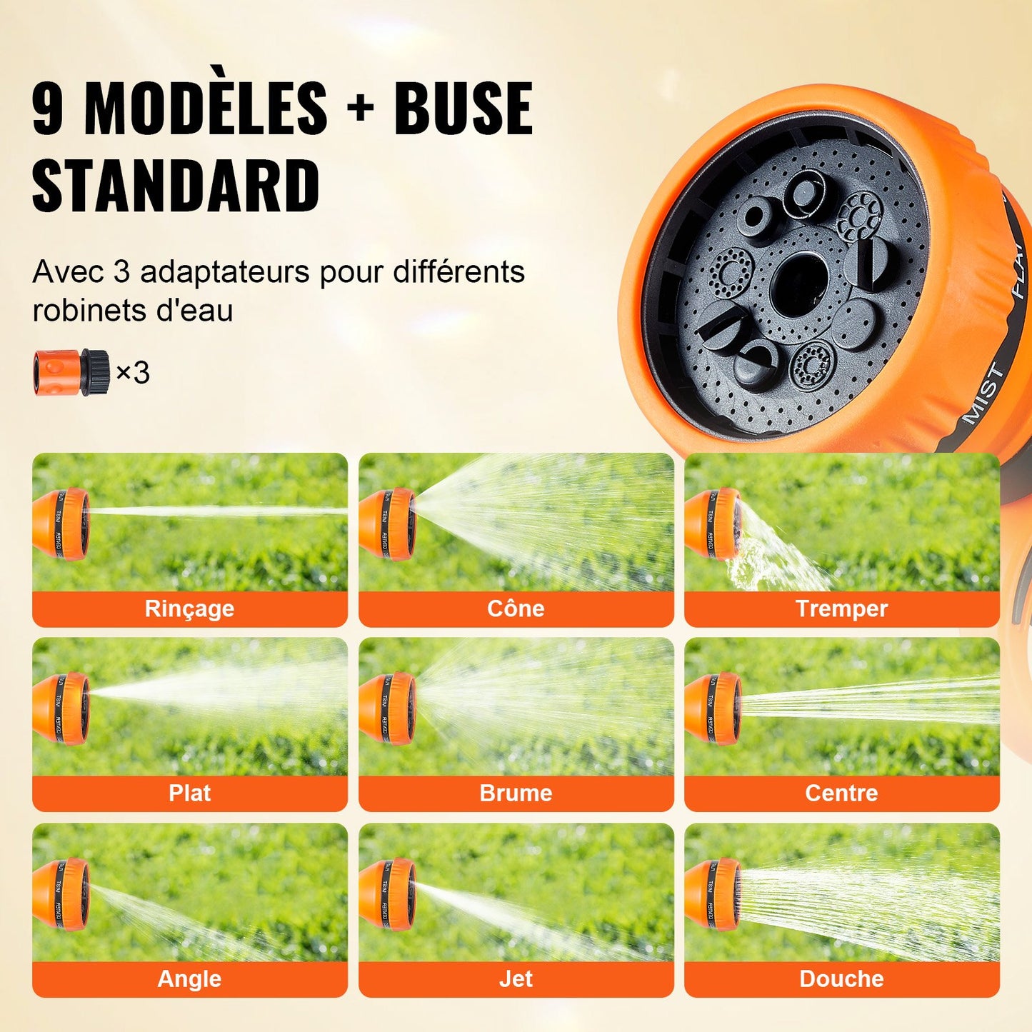 Indragbar slangvinda Vattenslangvinda 35m x 1,3cm 180° svängbar Väggmonterad