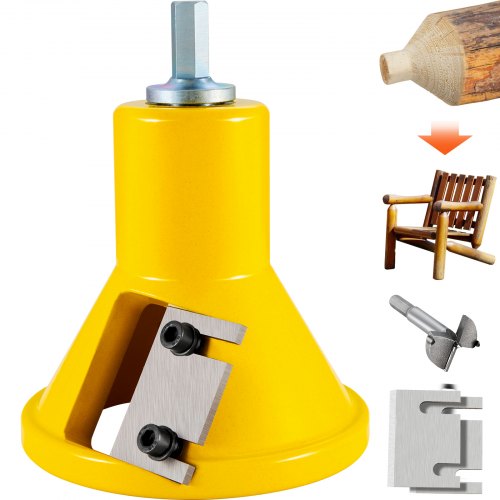 Tappfräs, 38 mm diameter, premium möbelfräs för aluminium och stål, med dubbla raka blad och knappskruvar Home Master Kit, kommersiellt träbearbetningsverktyg för nybörjare hemmafixare