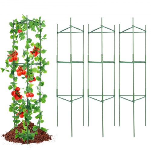 6 Packs Tomato Cages for Garden, 48 inch Tomato Trellis Plant Stakes Support, Stackable Tall Plant Support Cage, for Raised Garden Bed, Vegetables Flowers and Climbing Plants