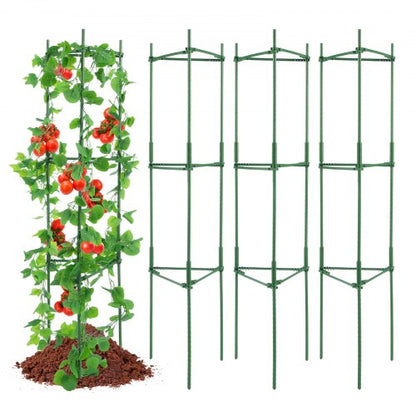 4 Packs Tomato Cages for Garden, 63 inch Tomato Trellis Plant Stakes Support, Stackable Tall Plant Support Cage, for Raised Garden Bed, Vegetables Flowers and Climbing Plants