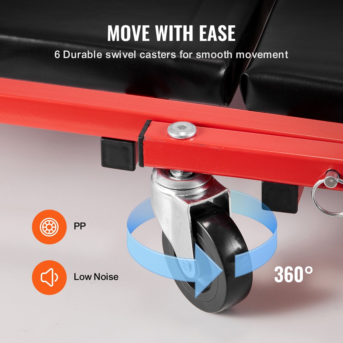 91,4 cm hopfällbar Z-garagepall med krypstol, mekanikerpall, 136,1 kg kapacitet