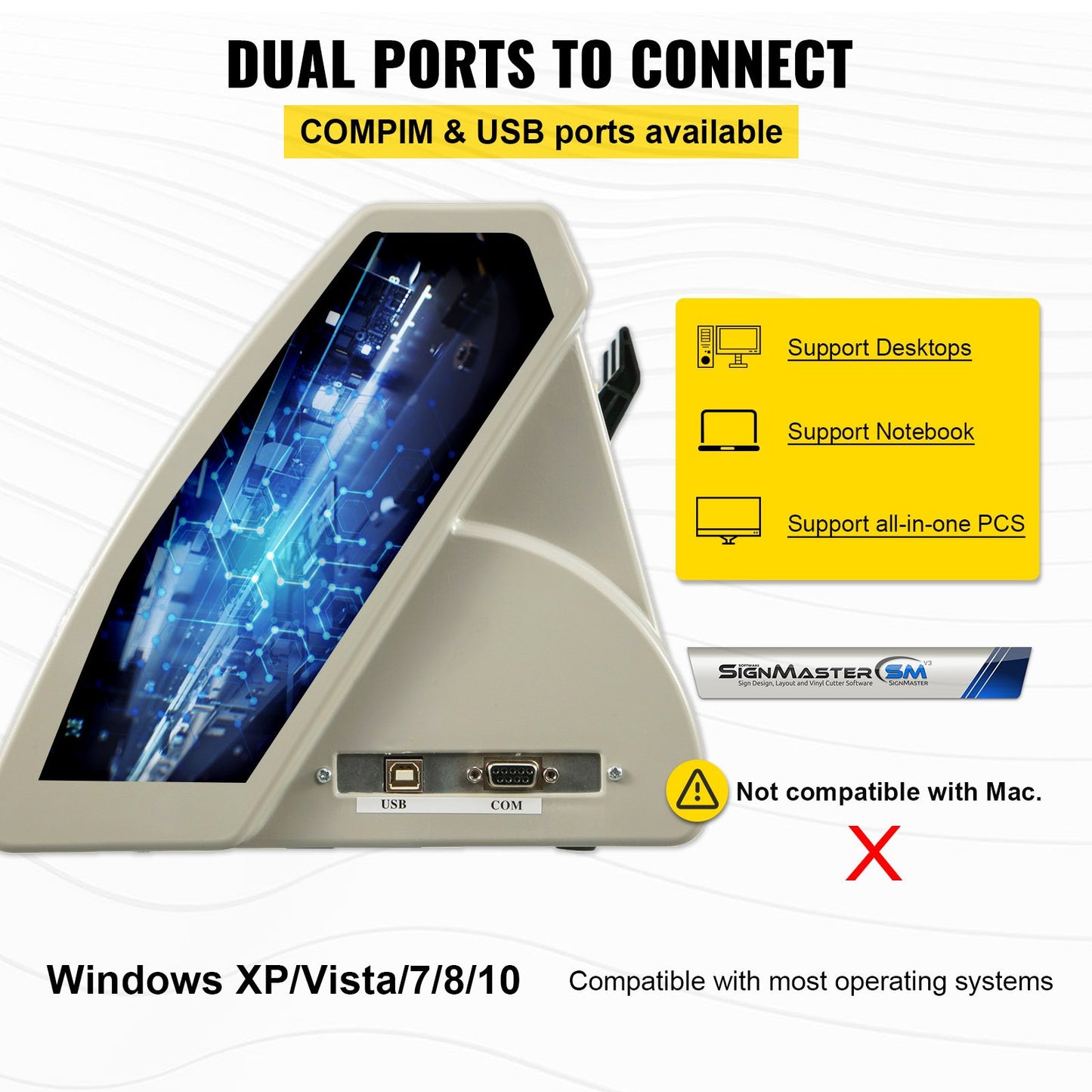 Vinyl Cutter 28 Inch Vinyl Cutter Machine 720mm Paper Feed Vinyl Plotter Cutter Machine with Sturdy Floor Stand for Cutting Paper White