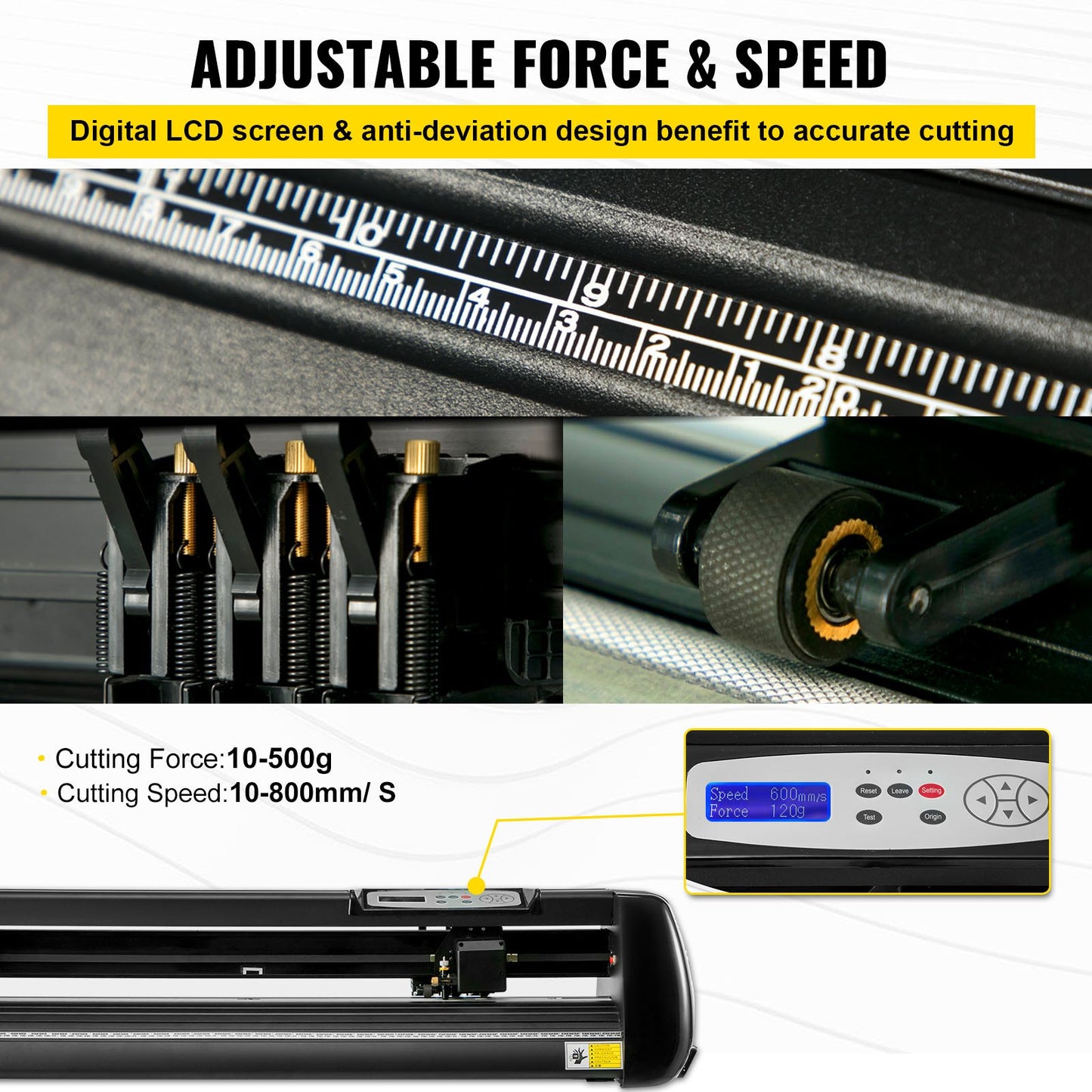 34" Vinyl Cutter/Plotter Sign Cutting Machine Software 3 Blades LCD Screen