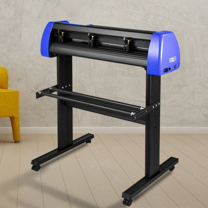 Vinylskärare 870 mm vinylskärmaskin Maximal pappersmatning 34-tums vinylplotter Skärmaskin med robust golvstativ Justerbar kraft och hastighet för skylttillverkning Vinylplotter