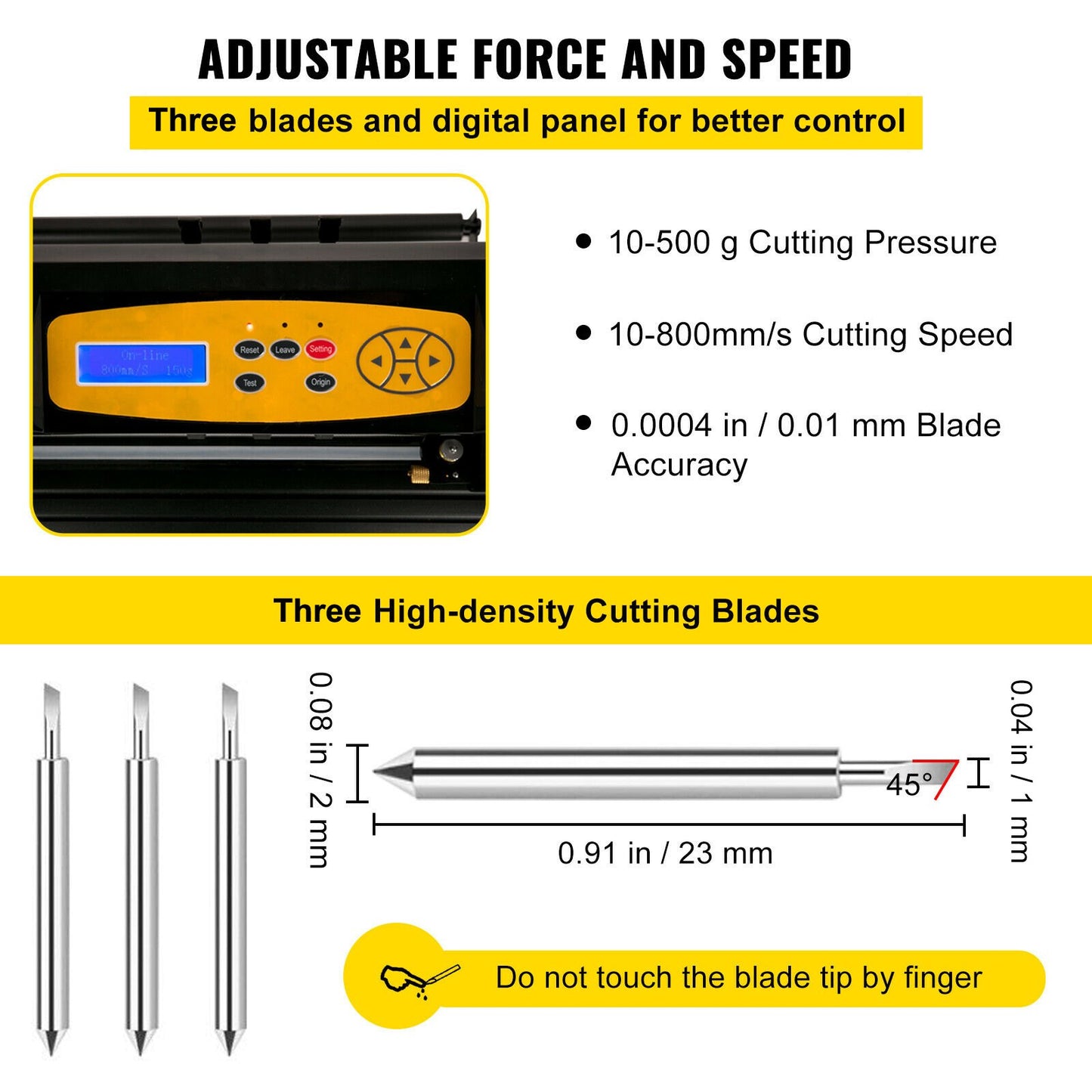 Vinylskärmaskin, 28-tums skärplotter, justerbar hastighet och kraft, gör-det-själv-skärmaskinsats för skyltar, banderoller, klistermärken med golvstativ SignMaster-programvaruverktyg för Windows