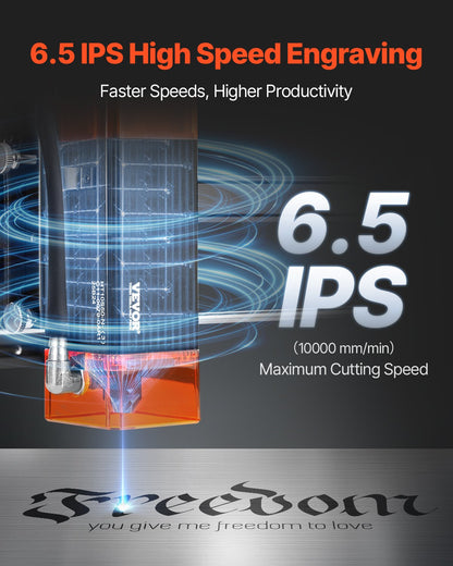 Lasergravör, 10 W uteffekt, lasergraveringsskärmaskin, arbetsyta 38 x 40 cm, rörelsehastighet 10 000 mm/min, komprimerad punkt med ögonskydd, för trä, vissa metaller