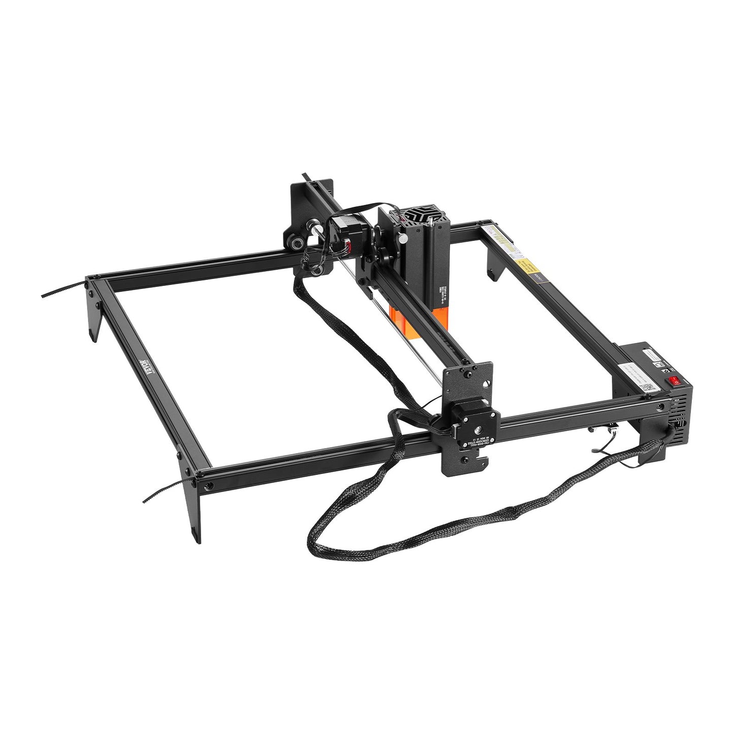 Lasergravör, 20 W uteffekt, lasergraveringsskärmaskin, arbetsyta 35 x 40 cm, rörelsehastighet 10 000 mm/min, komprimerad punkt med ögonskydd, för trä, vissa metaller